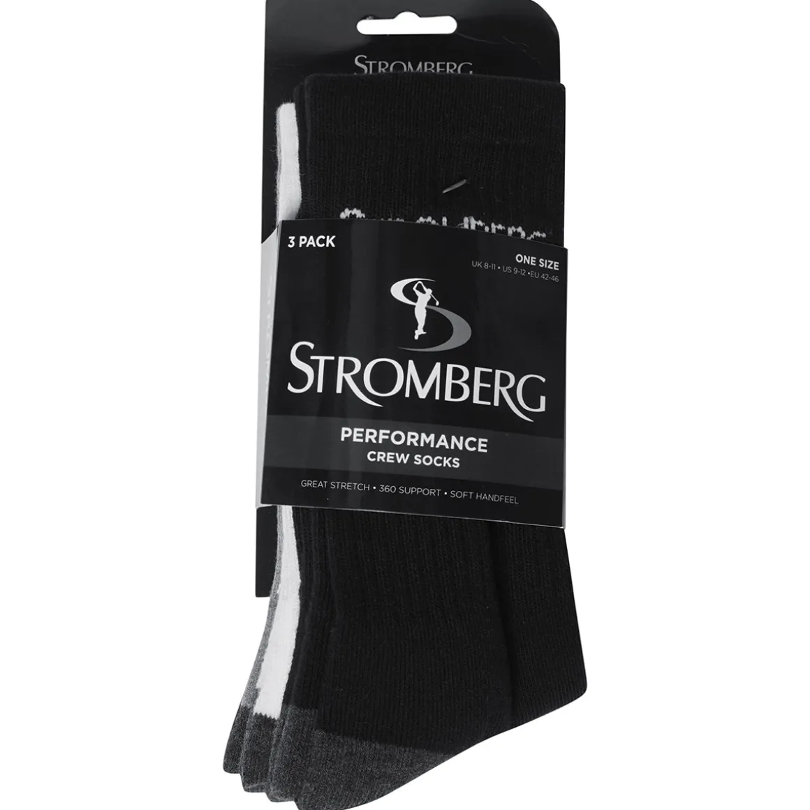 Stromberg Men's Performance Crew 3-Pair Pack Golf Socks