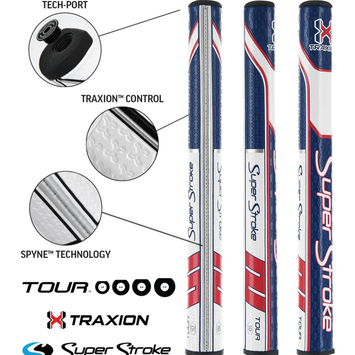 superstroke_traxion_tour__5.webp SuperStroke Traxion Tour Ultra Slim 1.0 Putter Golf Grip