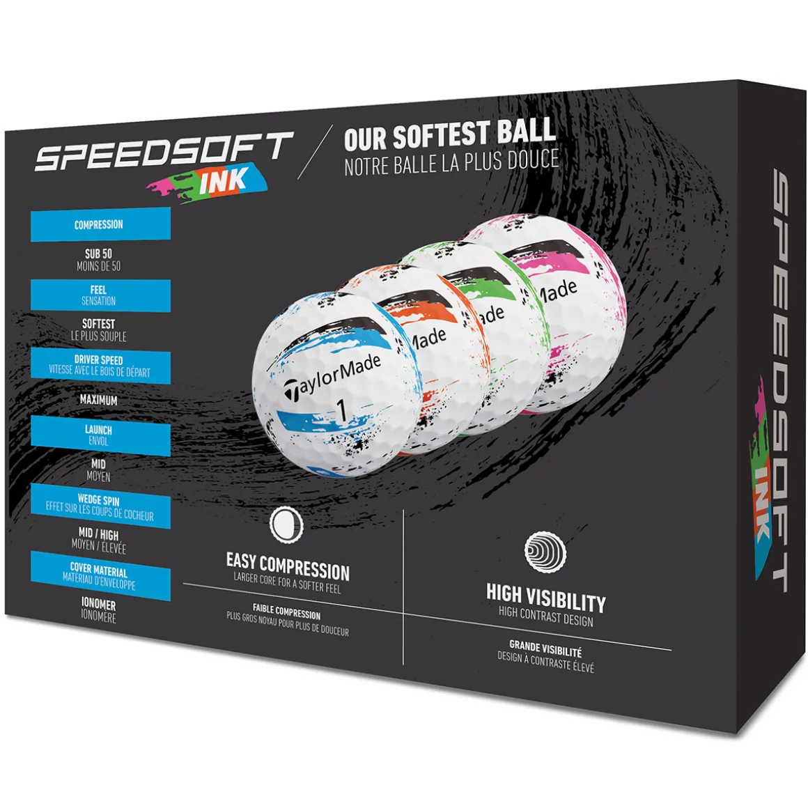 TaylorMade SpeedSoft Ink 12 Golf Ball Pack