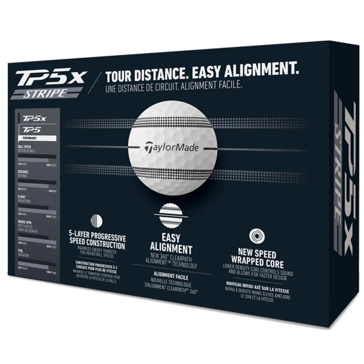 TaylorMade TP5 X Stripe 12 Golf Ball Pack