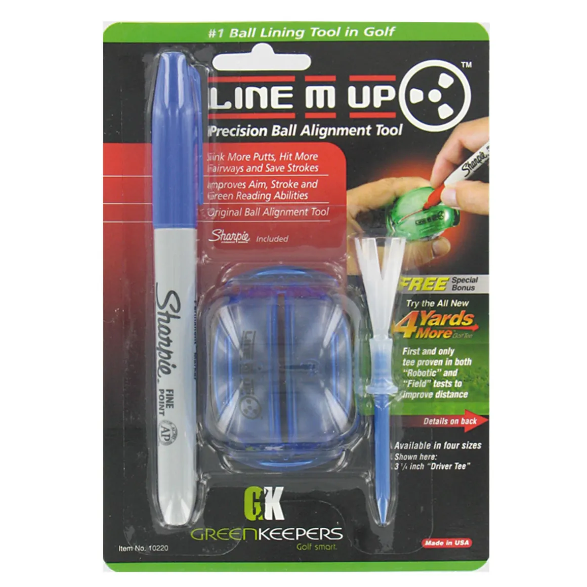 The Golfers Club Line M-Up Golf Ball Marking