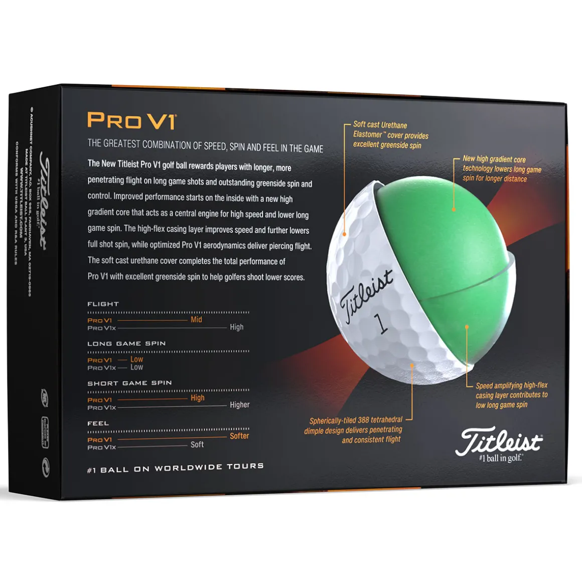 titleist_pro_v__golf_ball_10-1.webp Titleist Pro V1 12 Golf Ball Pack