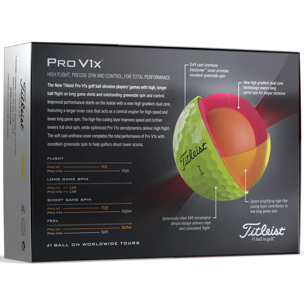 titleist_pro_vx__golf_bal_1-2.webp Titleist Pro V1x 12 Golf Ball Pack