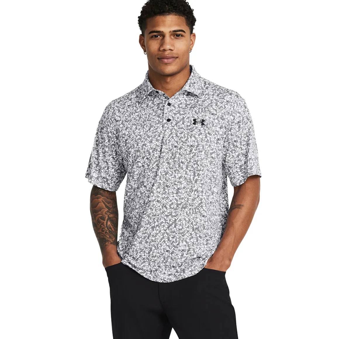 Under Armour Men's Playoff 3.0 Doodle Print Golf Polo Shirt