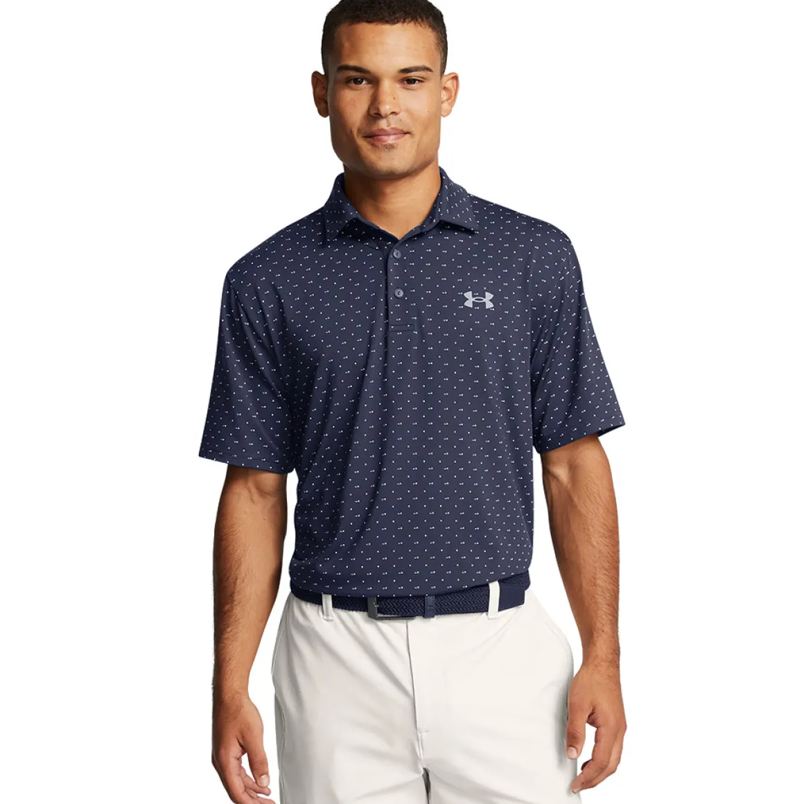 Under Armour Men's Playoff 3.0 On Green Printed Golf Polo Shirt