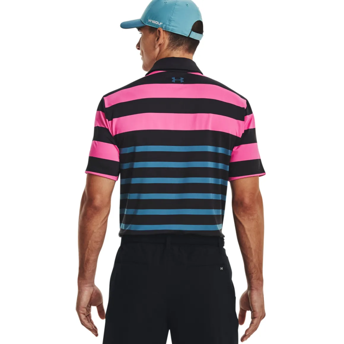 Under Armour Men's Playoff 3.0 Rugby YD Stripe Golf Polo Shirt