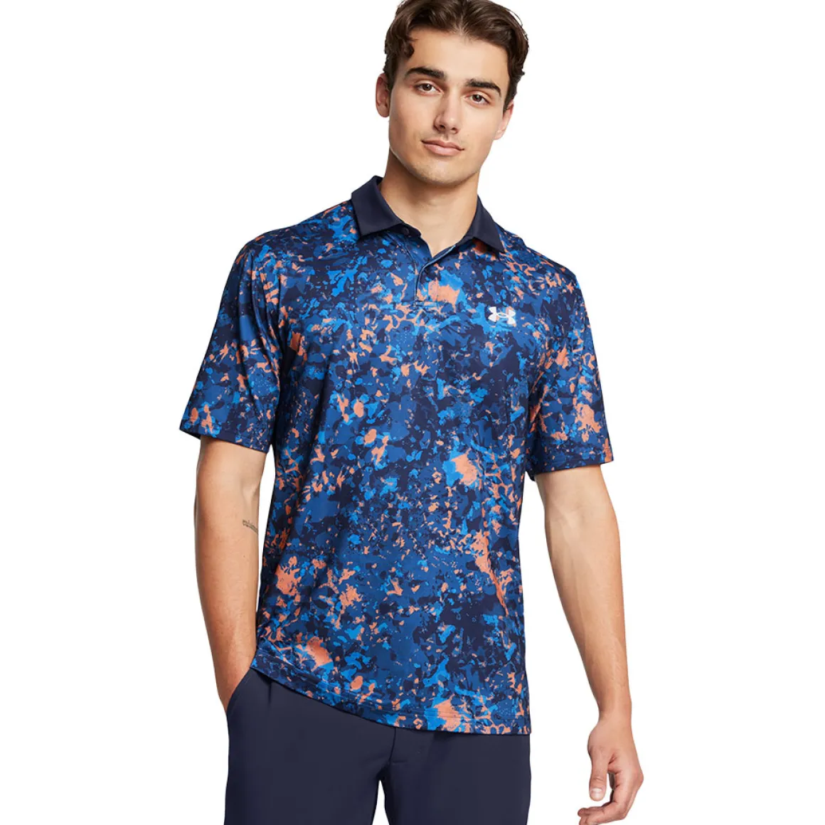 Under Armour Men's Tee to Green Printed Golf Polo Shirt