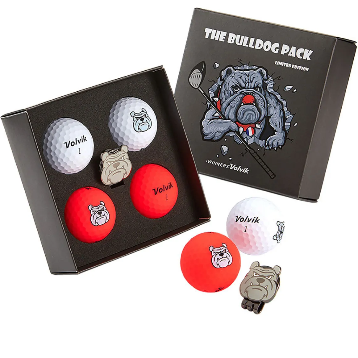 Volvik Bull Dog Limited Edition 4 Golf Ball Pack