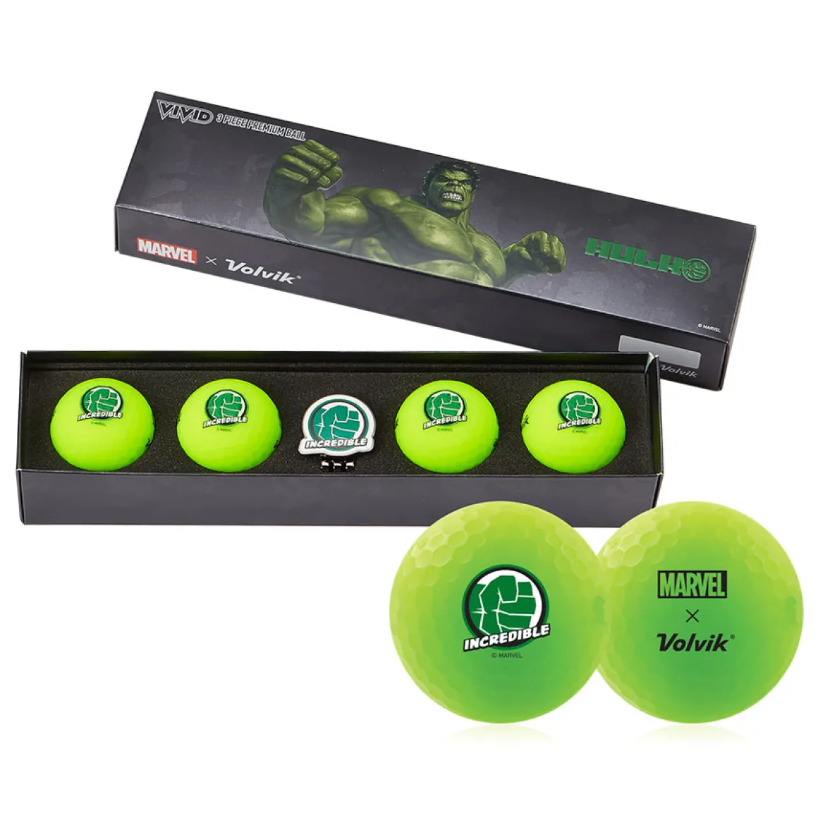 Volvik Marvel 4 Golf Ball Pack & Marker
