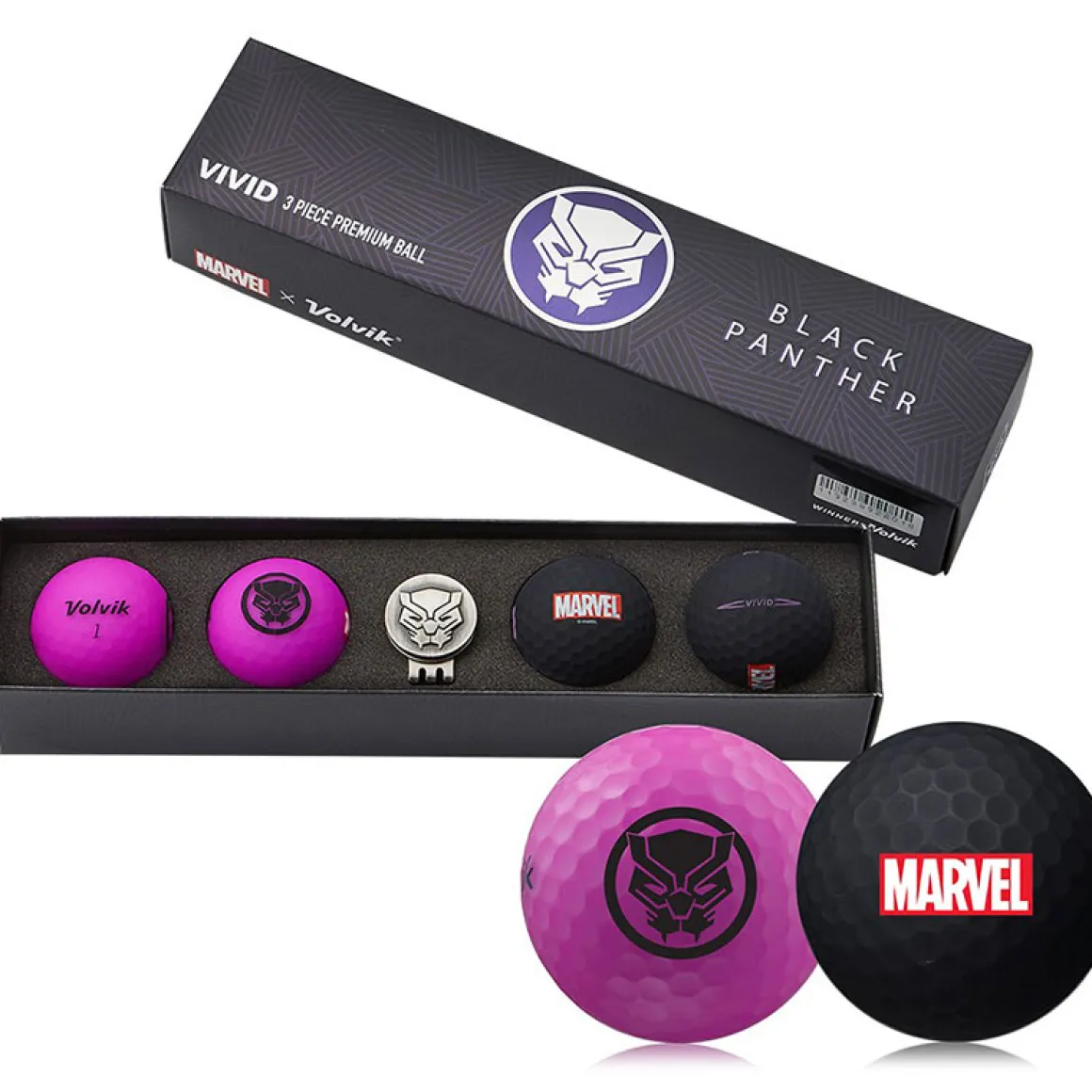 Volvik Marvel 4 Golf Ball Pack with Marker